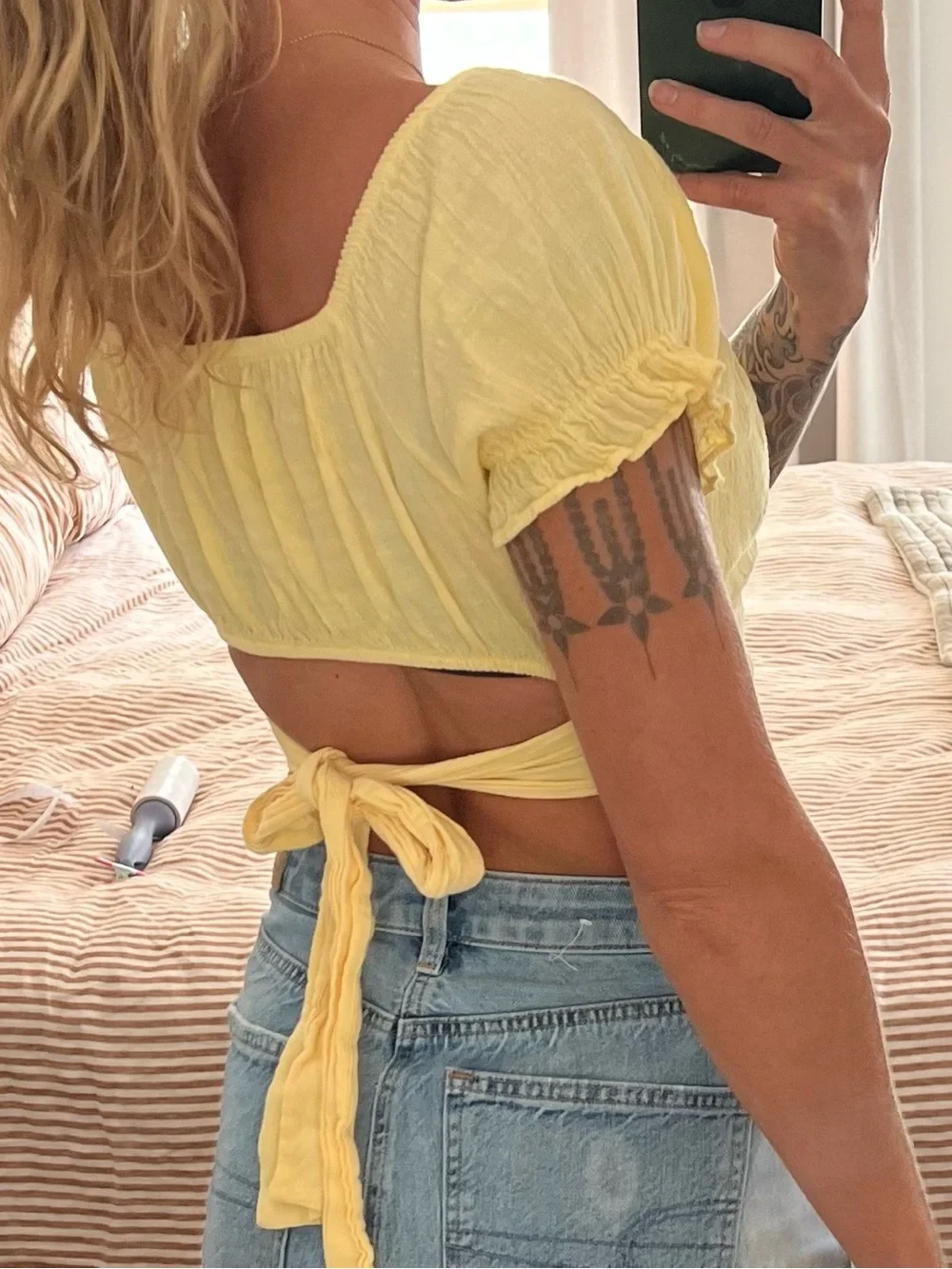 100% Cotton Blanco by Nature Crop Top - Women's Summer Top - Picture 2 of 6